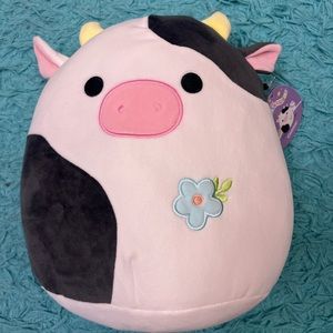 💛Squishmallows Connor the Cow Easter Spring Flower 11" Stuffed Plush NWT